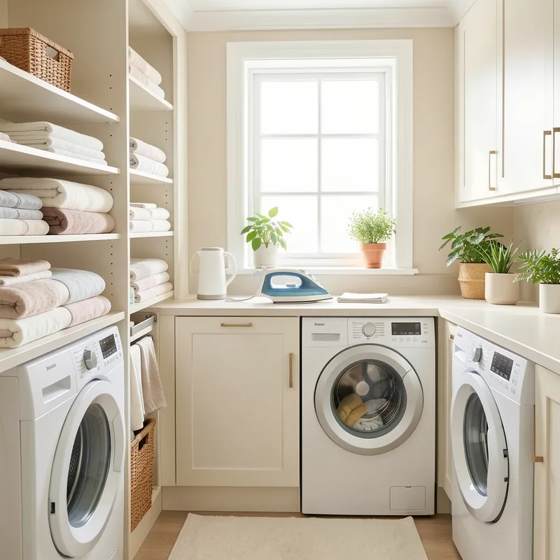 Aménager une buanderie pratique : agencement, rangement et astuces